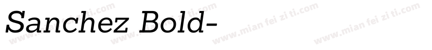 Sanchez Bold字体转换
